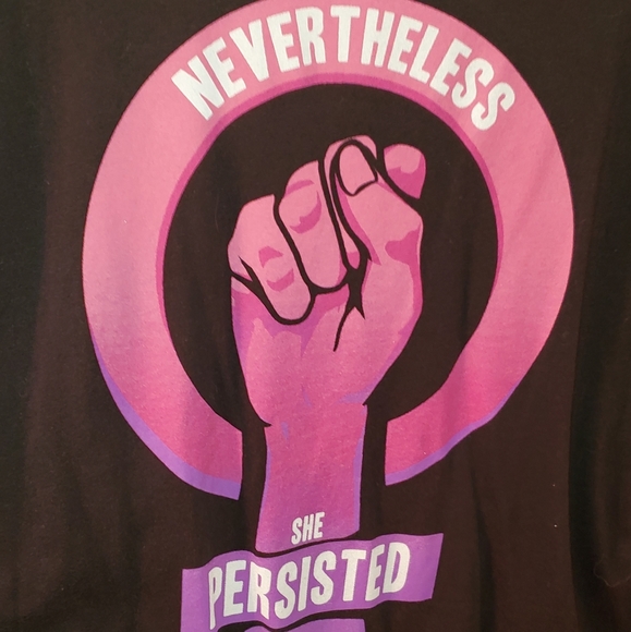 "Nevertheless She Persisted" Black T-shirt - Picture 2 of 4